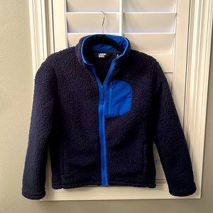 Land’s End fuzzy blue jacket youth size medium